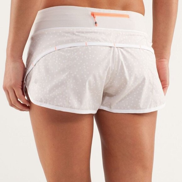 Sz 8 Lululemon Speed Up Short 2.5" Grey Polka Dots - Picture 2 of 10